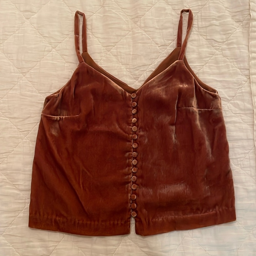 Madewell Velvet Camisole in Burnt Orange / Rust